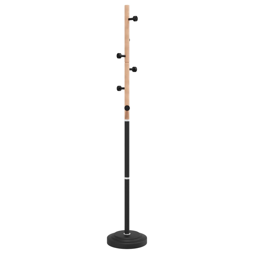 Cuier de haine, negru, 177 cm, fier vopsit electrostatic — imaginea 4