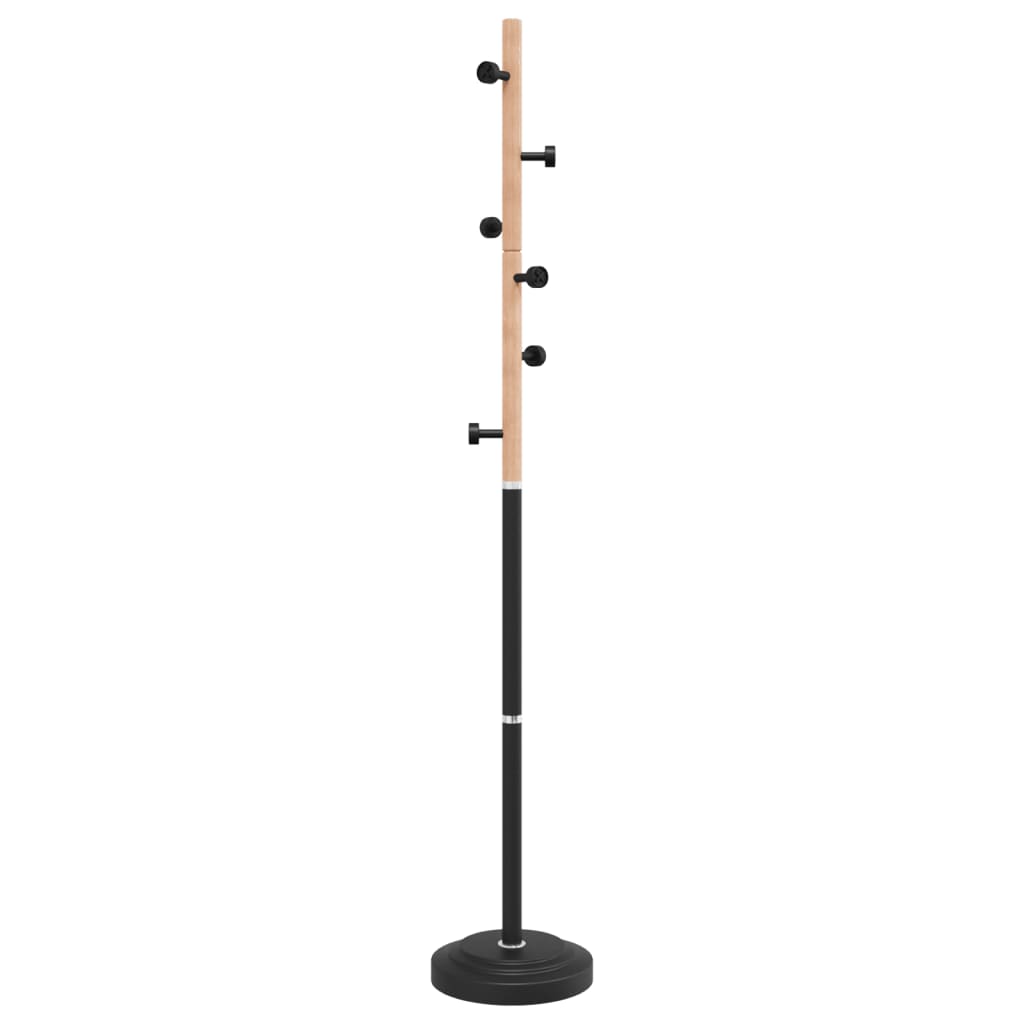 Cuier de haine, negru, 177 cm, fier vopsit electrostatic — imaginea 5