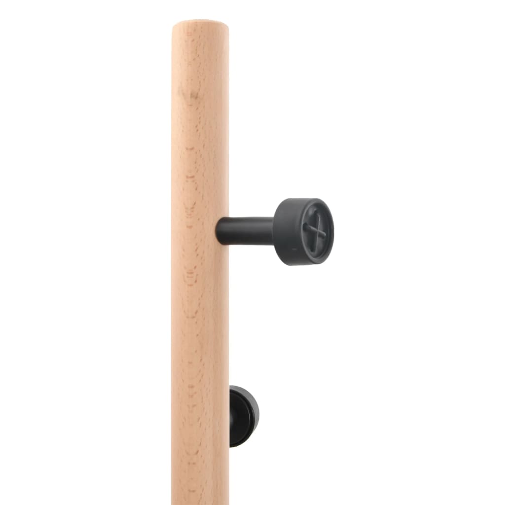 Cuier de haine, negru, 177 cm, fier vopsit electrostatic — imaginea 7