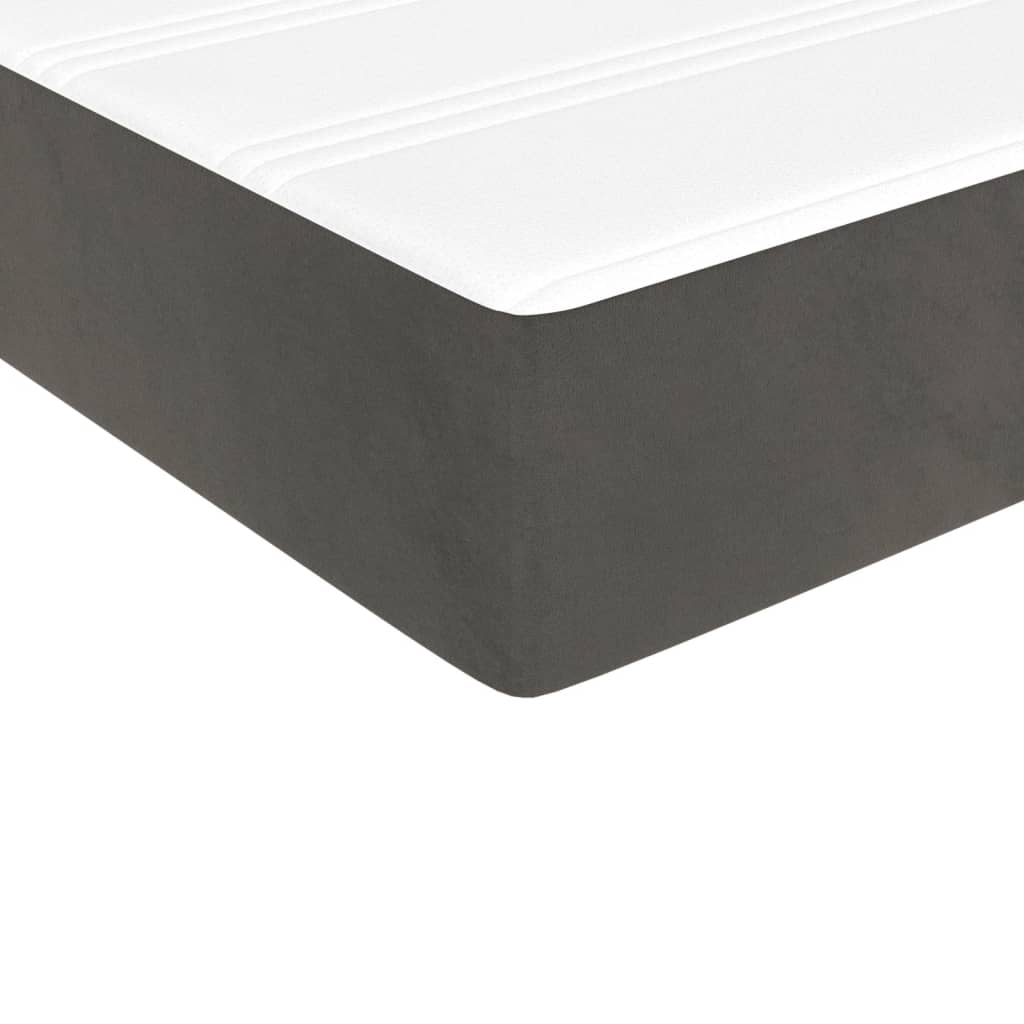 Saltea de pat cu arcuri, gri inchis, 120x190x20 cm, textil — imaginea 5