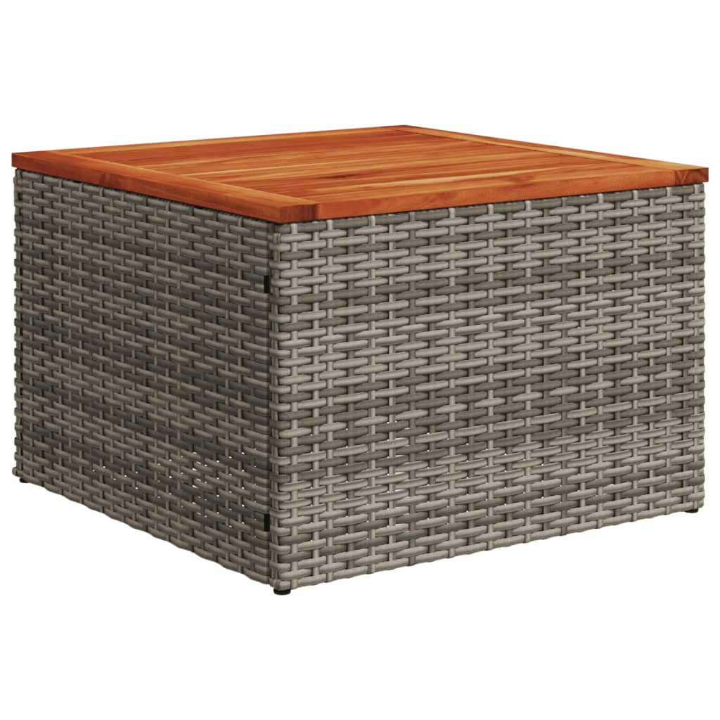 Set canapele de gradina cu perne, 8 piese, gri, poliratan — imaginea 4