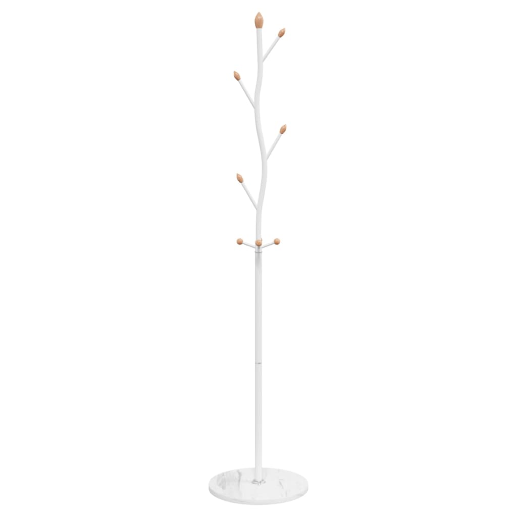 Cuier de haine, alb, 177 cm, fier vopsit electrostatic — imaginea 4