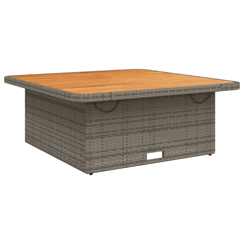 Set mobilier de gradina cu perne, 5 piese, gri, poliratan — imaginea 4