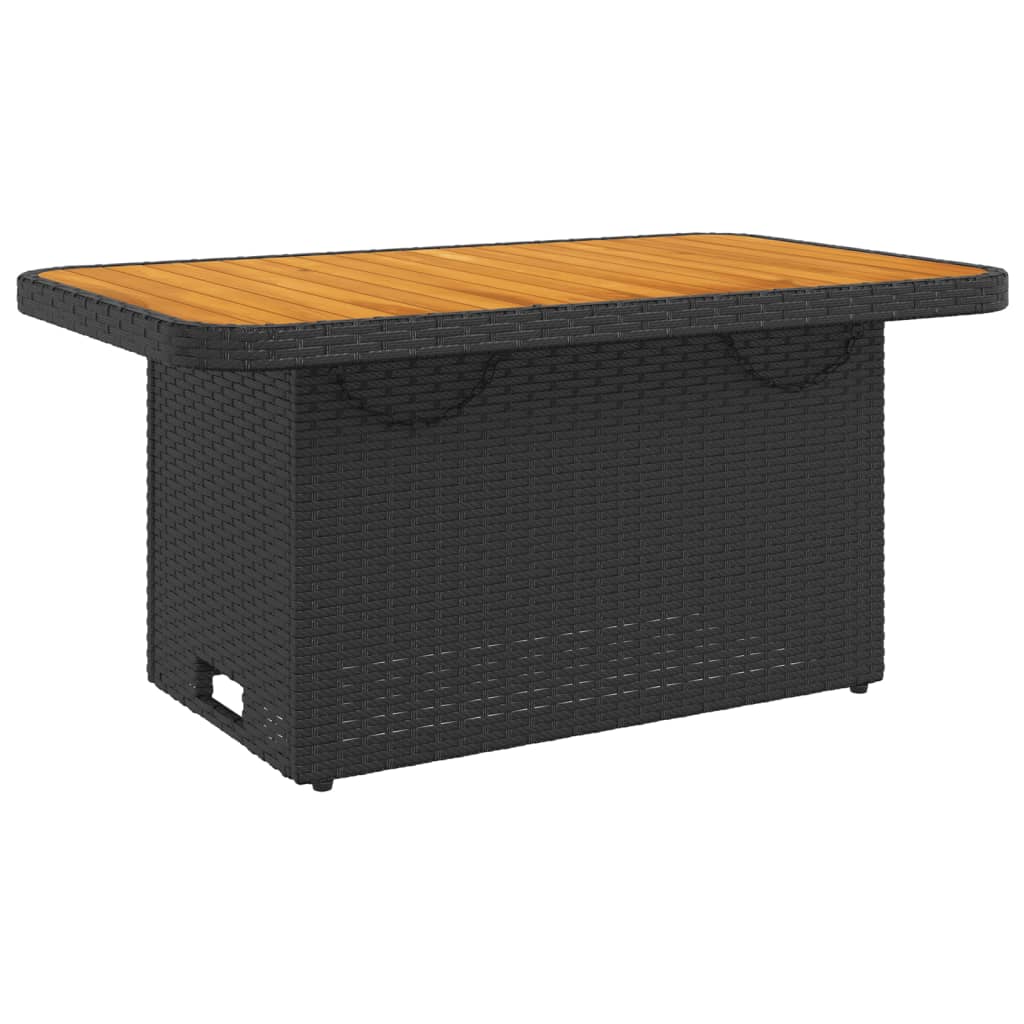 Set mobilier de gradina cu perne, 4 piese, negru, poliratan — imaginea 5