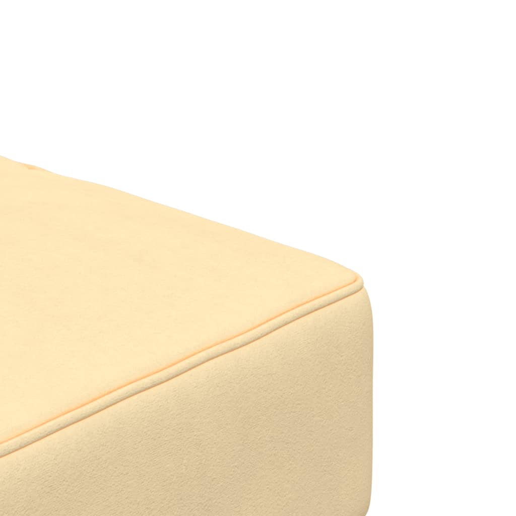 Canapea extensibila cu 2 locuri, 2 perne, crem, catifea — imaginea 9
