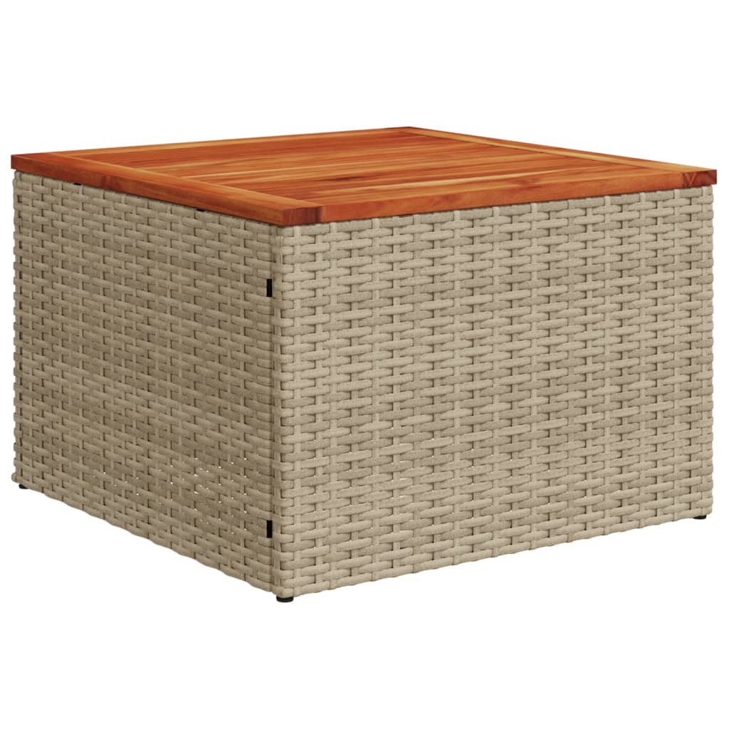 Set canapele de gradina, 14 piese, cu perne, bej, poliratan — imaginea 6