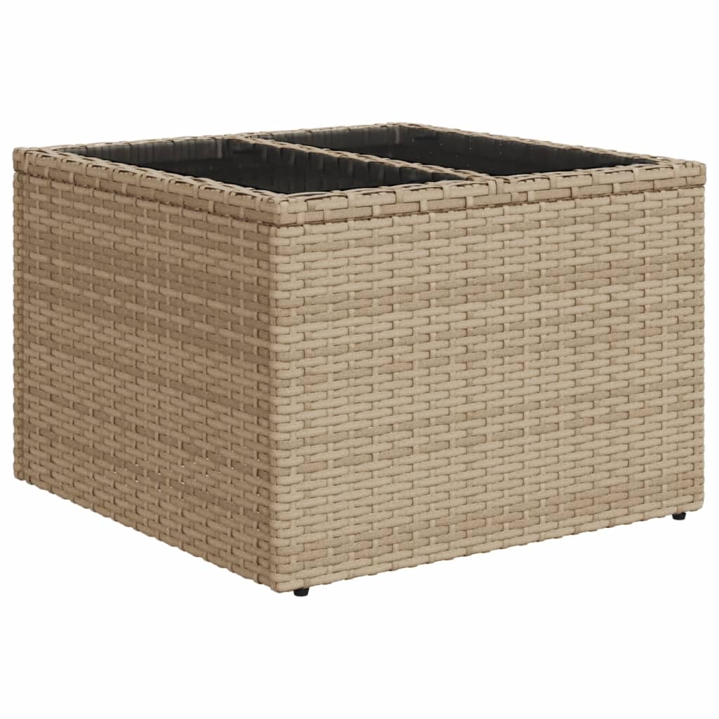 Set canapele de gradina, 9 piese, cu perne, bej, poliratan — imaginea 5