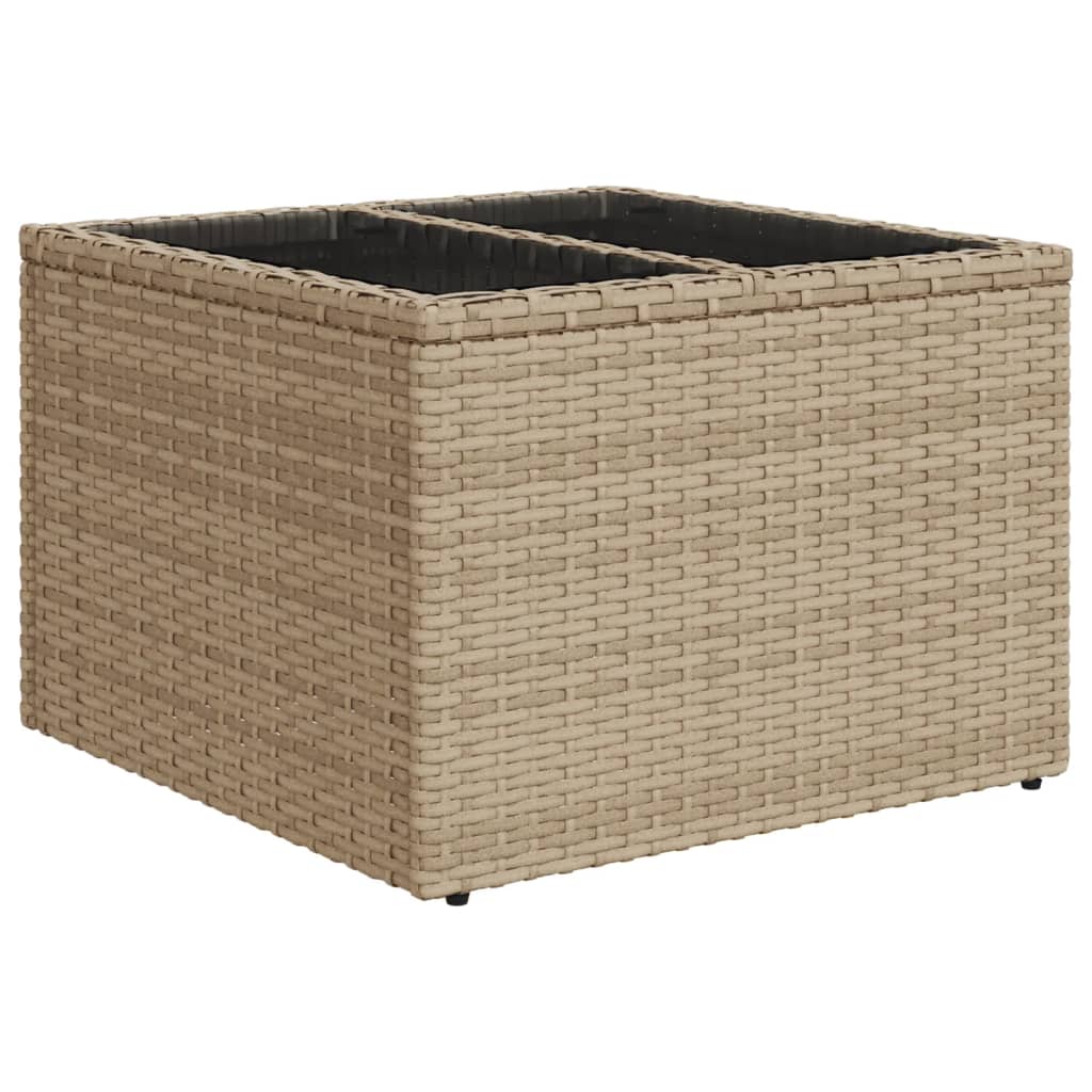 Set canapele de gradina cu perne, 10 piese, bej, poliratan — imaginea 5