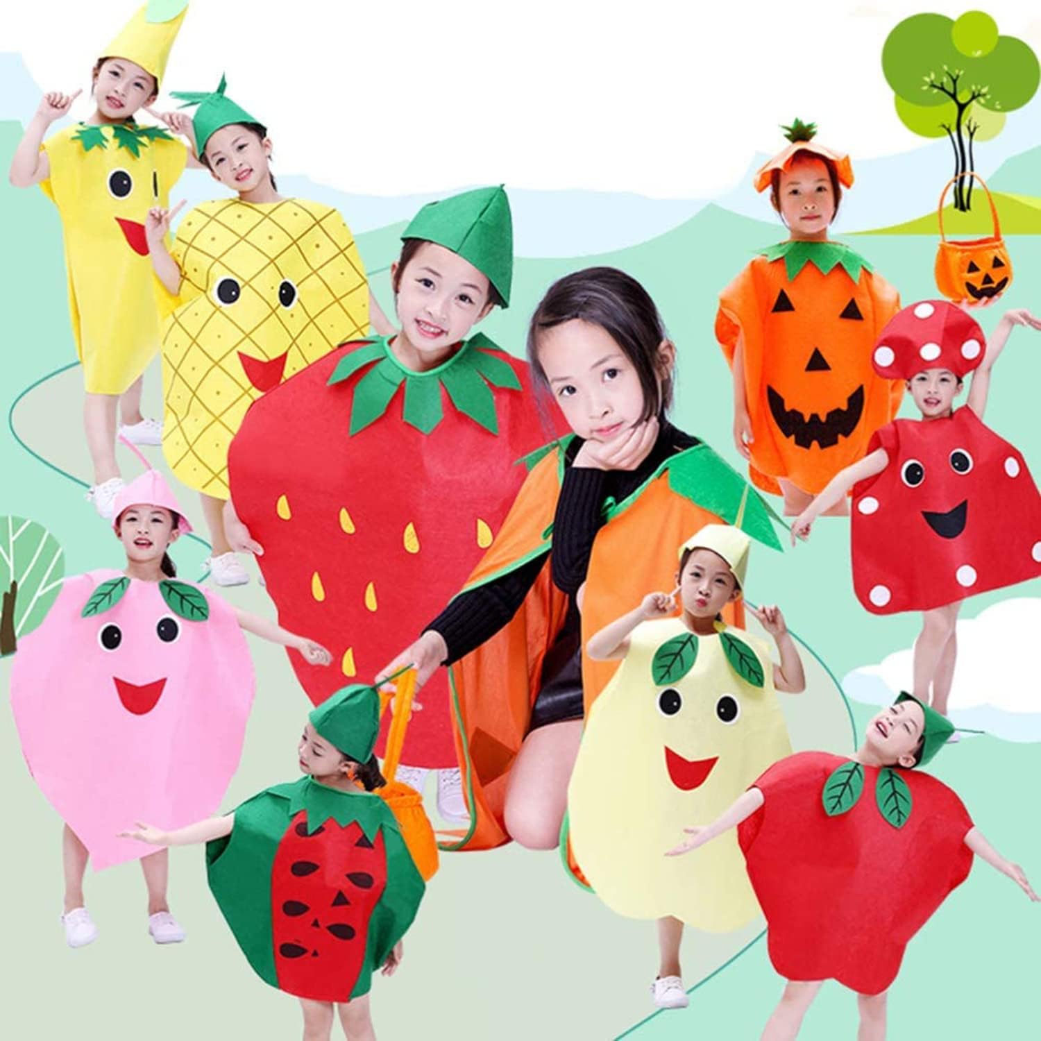 Costum fruct Mango, IdeallStore®, galben, marime universala