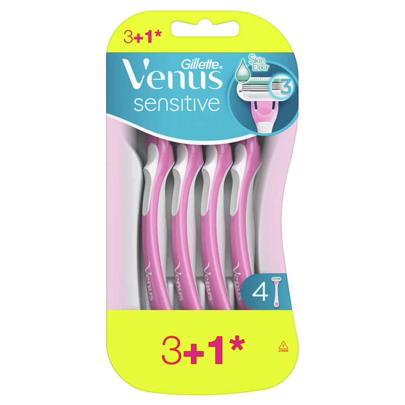 GILLETTE Venus Sensitive, aparat de ras, 3+1 buc