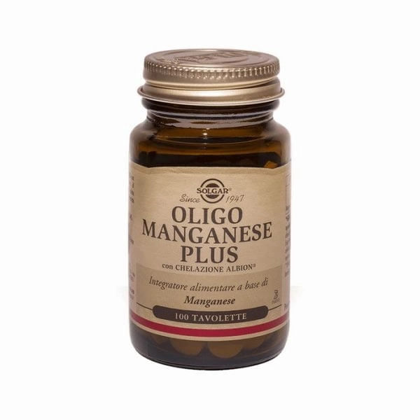 Supliment Alimentar, Oligo Manganese Plus, 100 tablete, marca Solgar