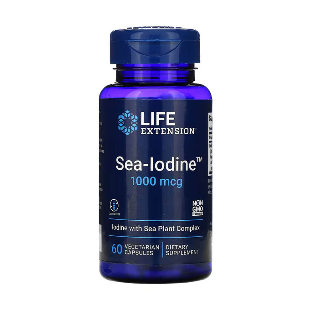 Sea-Iodine (iod din alge) 1,000 mcg, Life Extension, 60 capsule