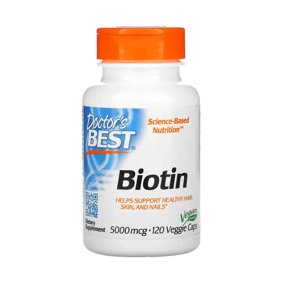 Biotin (Biotina B7) 5000mcg, Doctor\'s Best, 120 capsule