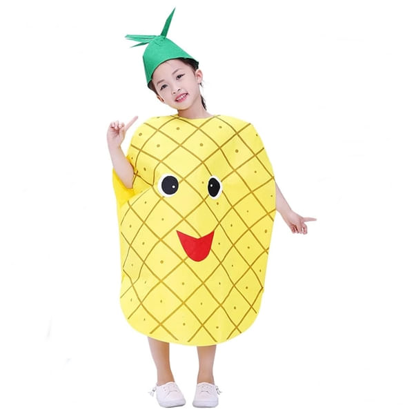 Costum fruct Ananas, IdeallStore®, galben, marime universala