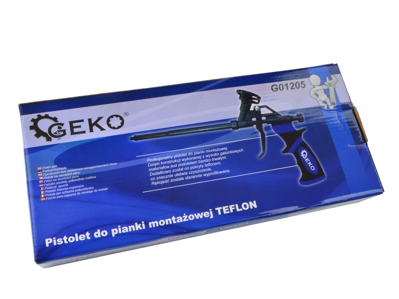 Pistol profesional de spuma de montare TEFLON, Geko G01205 - 3 | YEO