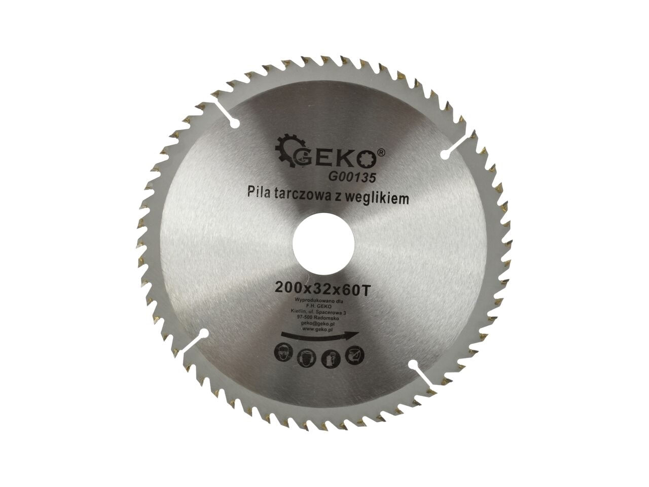 Disc circular pentru lemn 200x32x60T, Geko G00135