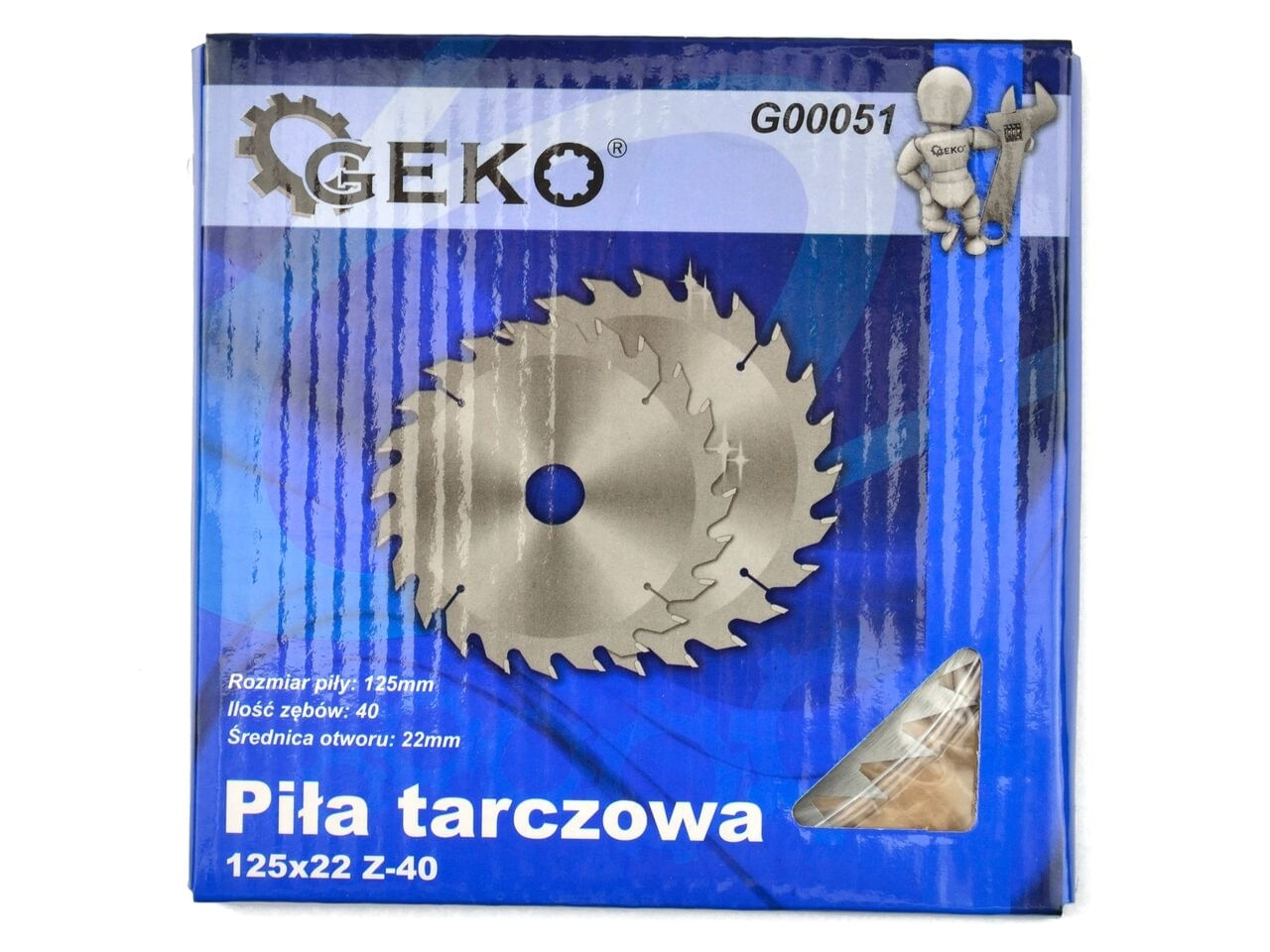 Disc circular pentru lemn 125x22x40T, Geko G00051 - 2 | YEO