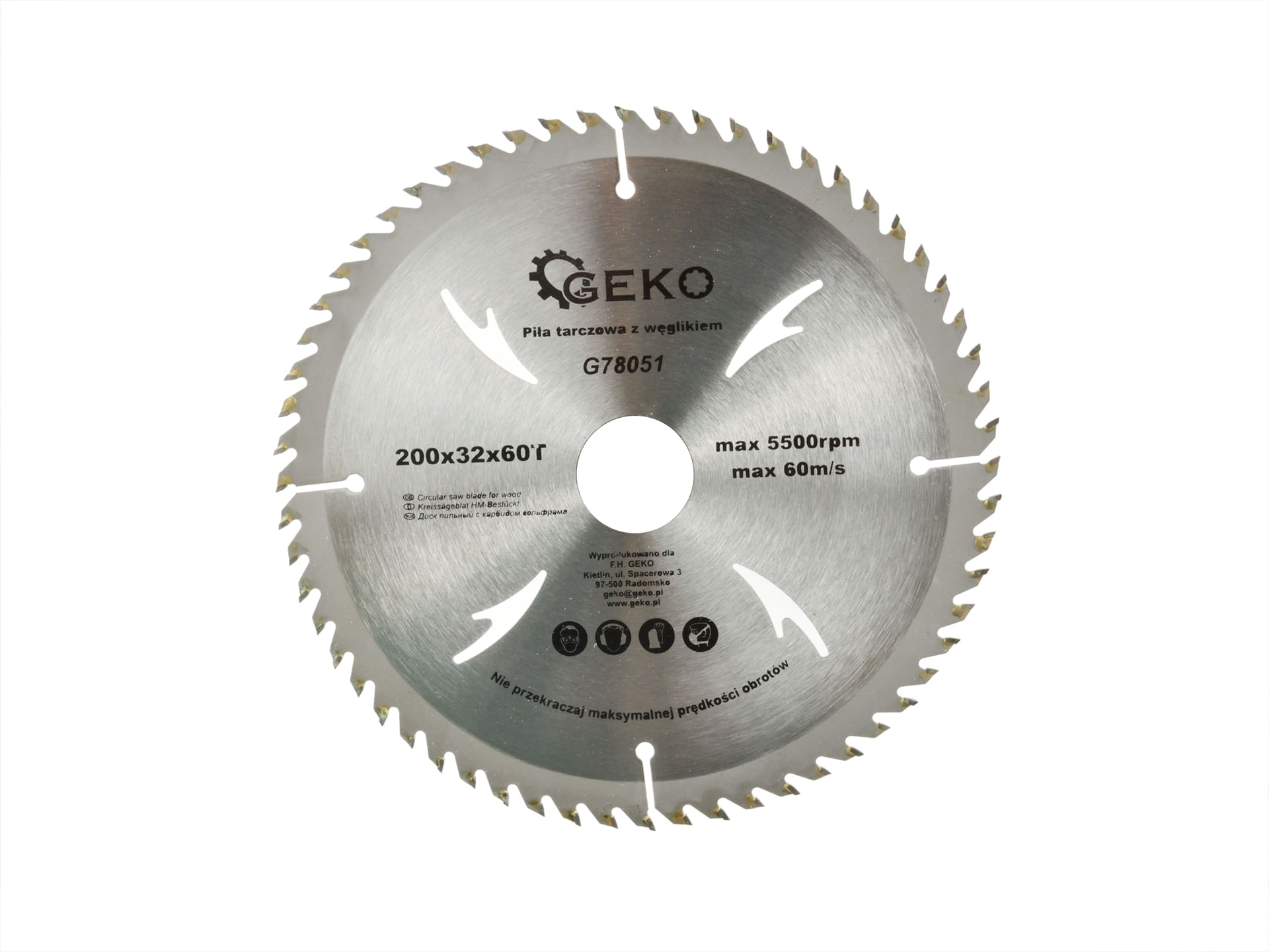 Disc pentru lemn 200x32x60T, Geko G78051