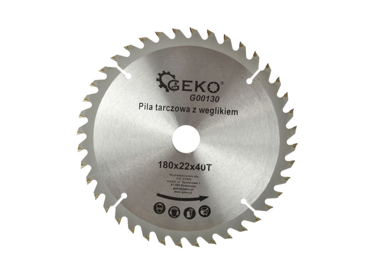 Disc pentru lemn 180x22x40T, Geko G00130