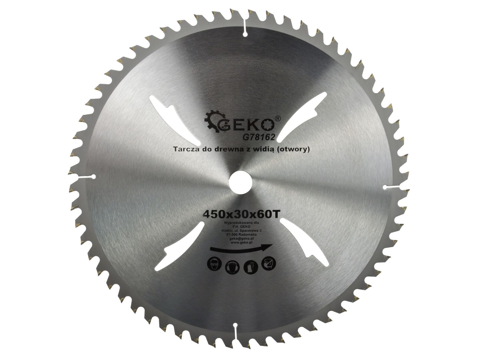 Disc pentru lemn, 450x30x60T, Geko G78162