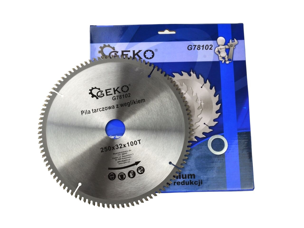 Disc circular 250x32x100T + reductie, Geko G78102 - 4 | YEO