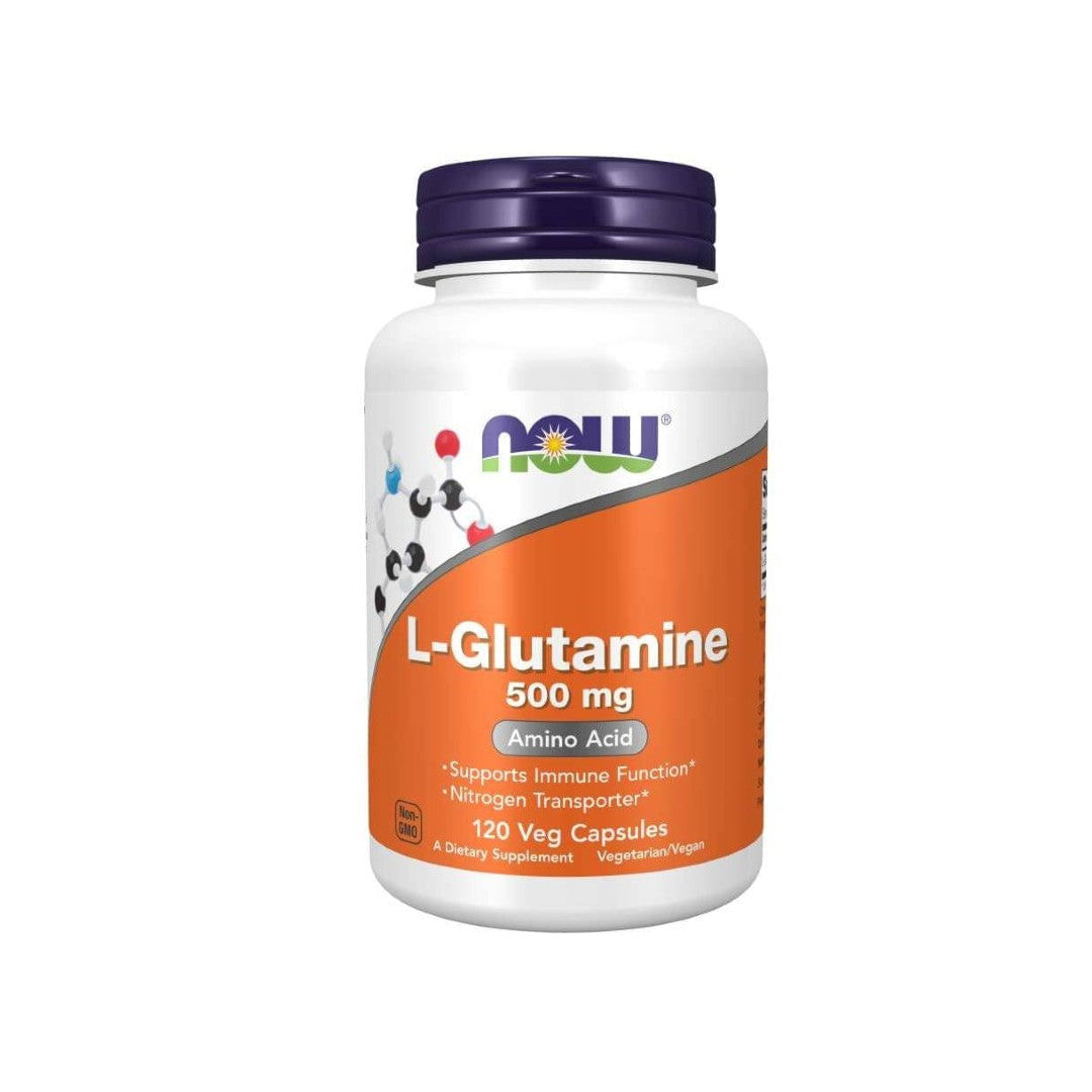 Supliment alimentar, Now Foods, L-Glutamina, 500 mg, 120 capsule vegetale