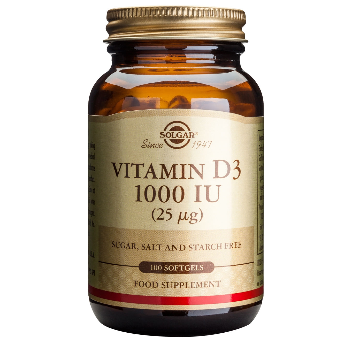 Supliment alimentar Vitamina D3 1000 IU Solgar, 100 capsule moi