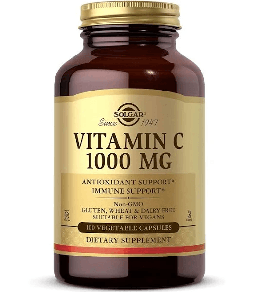 Supliment Alimentar, Solgar Vitamina C 1000 mg, 100 capsule vegetale, antioxidanti puternici