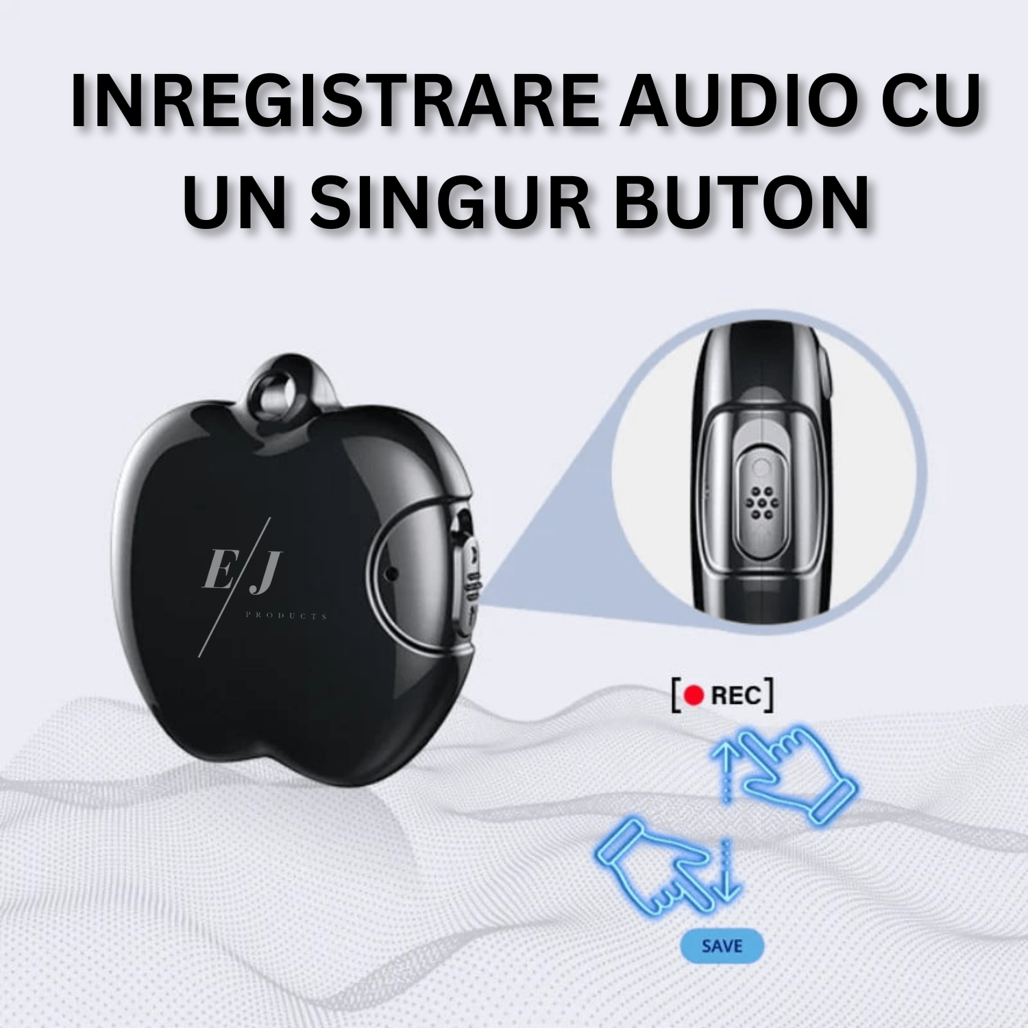 Mini reportofon tip breloc, Q36, 16 GB, autonomie 20 ore, stocare inregistrari 192 ore, activare vocala, functie MP3 - 3 | YEO