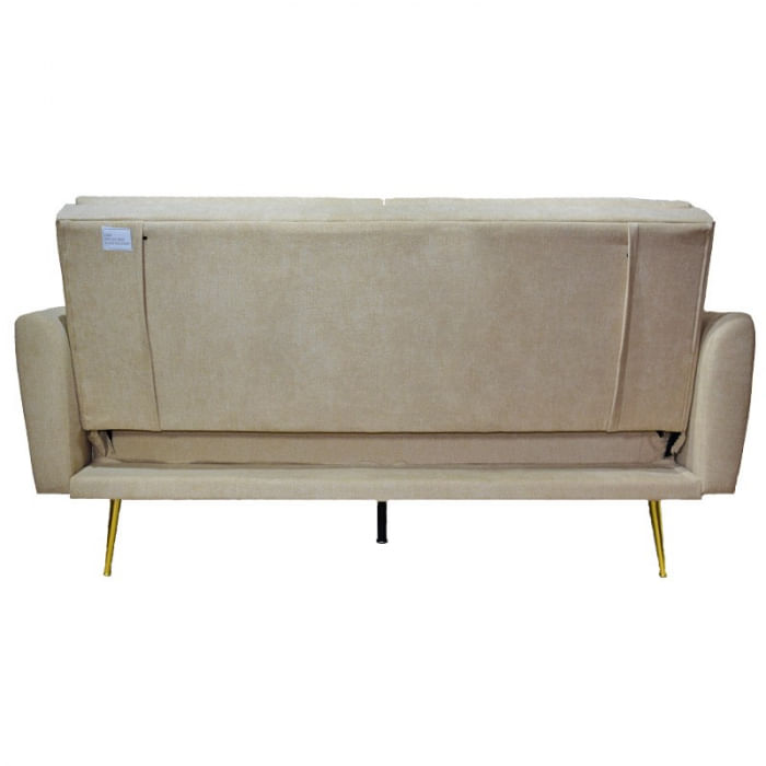 Canapea Diva, 210 x 88 x 84 cm, rabatabila, stofa, bej — imaginea 3