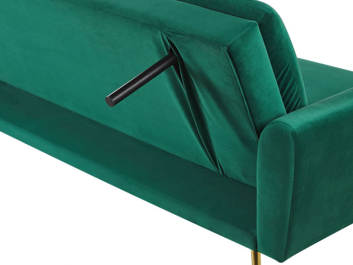 Canapea Diva, 210 x 88 x 84 cm, rabatabila stofa, verde — imaginea 6