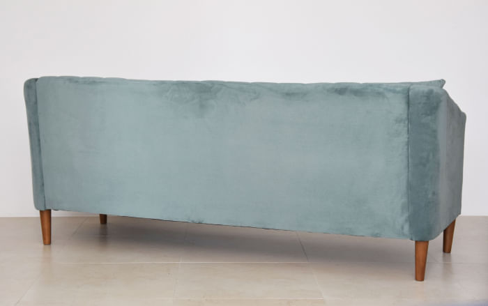 Canapea Belle, 208 x 80 x 85 cm, material catifea, turcoaz — imaginea 3