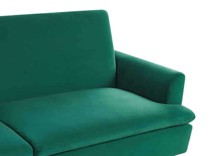 Canapea Diva, 210 x 88 x 84 cm, rabatabila stofa, verde — imaginea 8