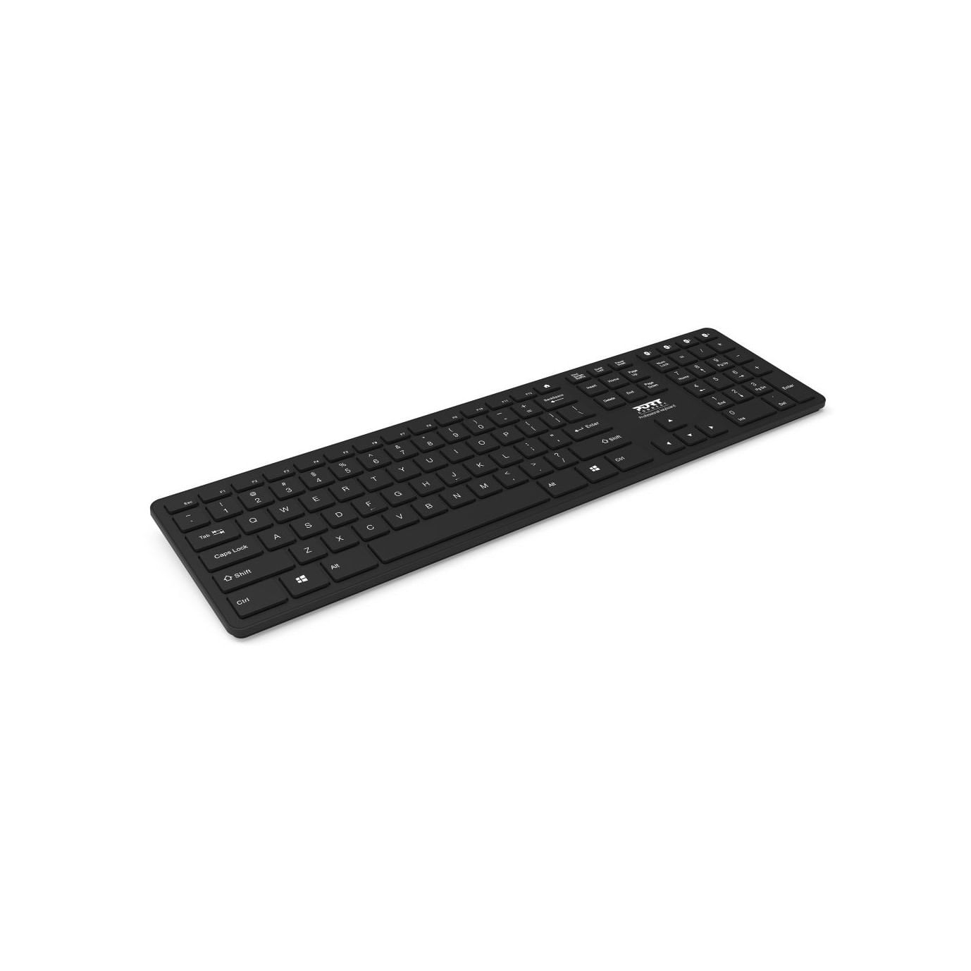 Tastatura office Port Designs Bluetooth, layout US, 109 taste, Negru