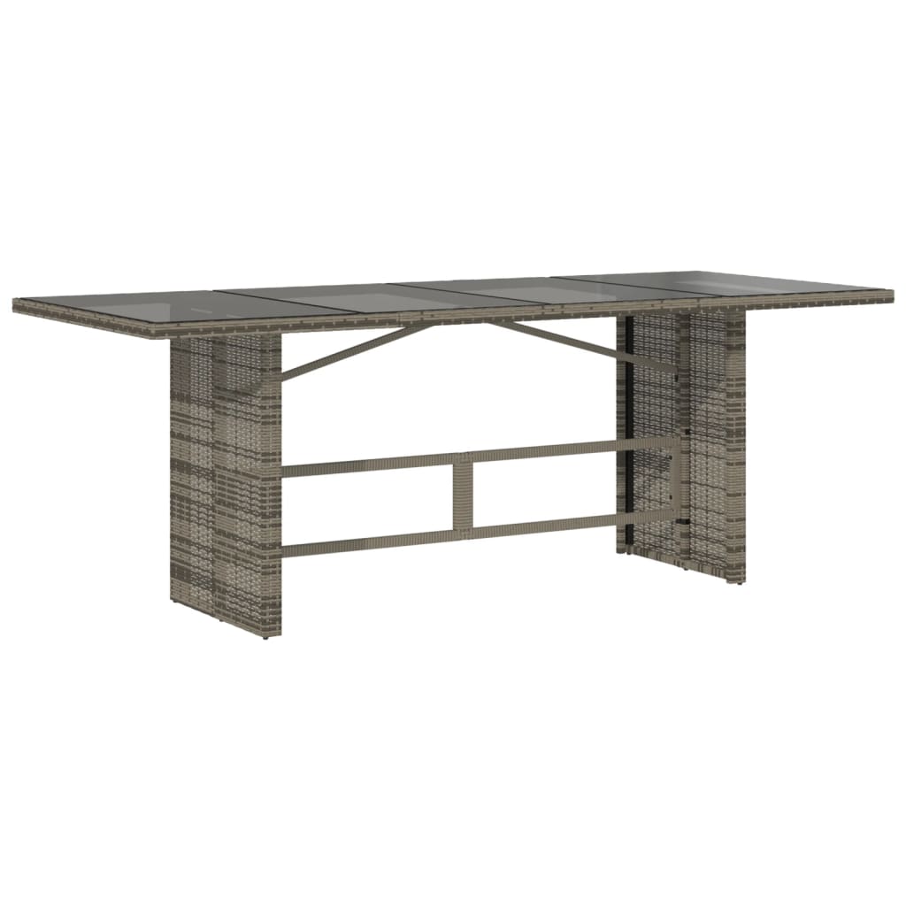 Set mobilier de gradina cu perne, 7 piese, gri, poliratan — imaginea 4
