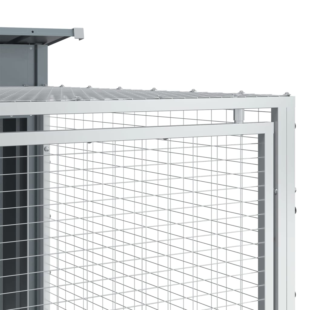 Cusca de caini cu tarc, antracit 153x194x110 cm otel galvanizat - imagine 9