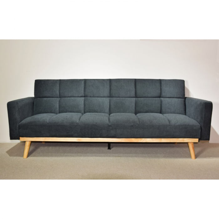 Canapea Dallas, 214 x 84 x 84 cm, rabatabila, stofa, gri inchis — imaginea 2