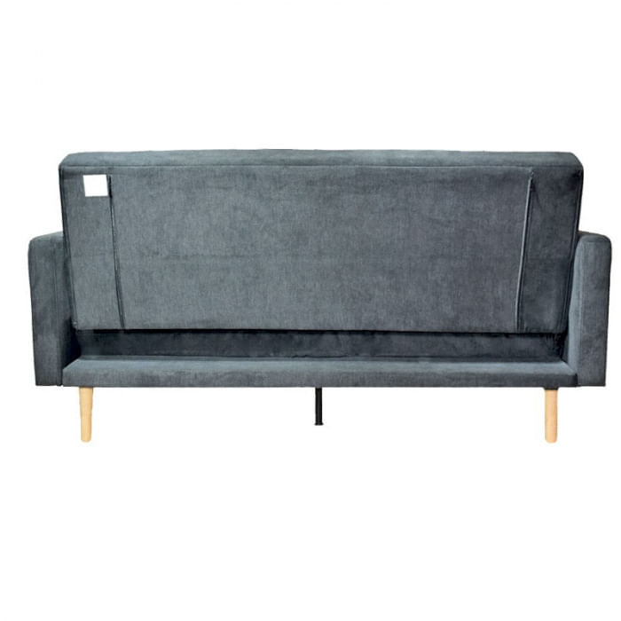Canapea Dallas, 214 x 84 x 84 cm, rabatabila, stofa, gri inchis — imaginea 4