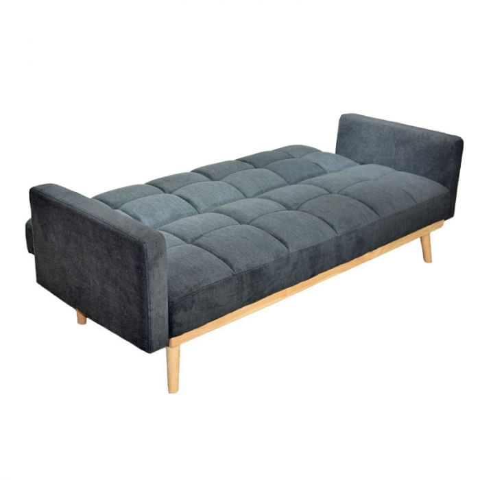 Canapea Dallas, 214 x 84 x 84 cm, rabatabila, stofa, gri inchis — imaginea 5