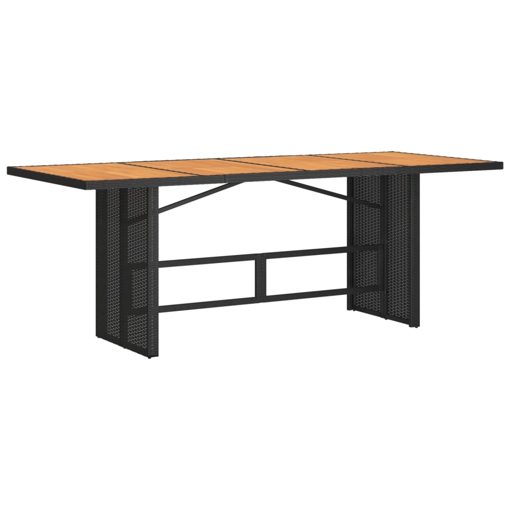 Set mobilier de gradina cu perne, 7 piese, negru, poliratan — imaginea 4