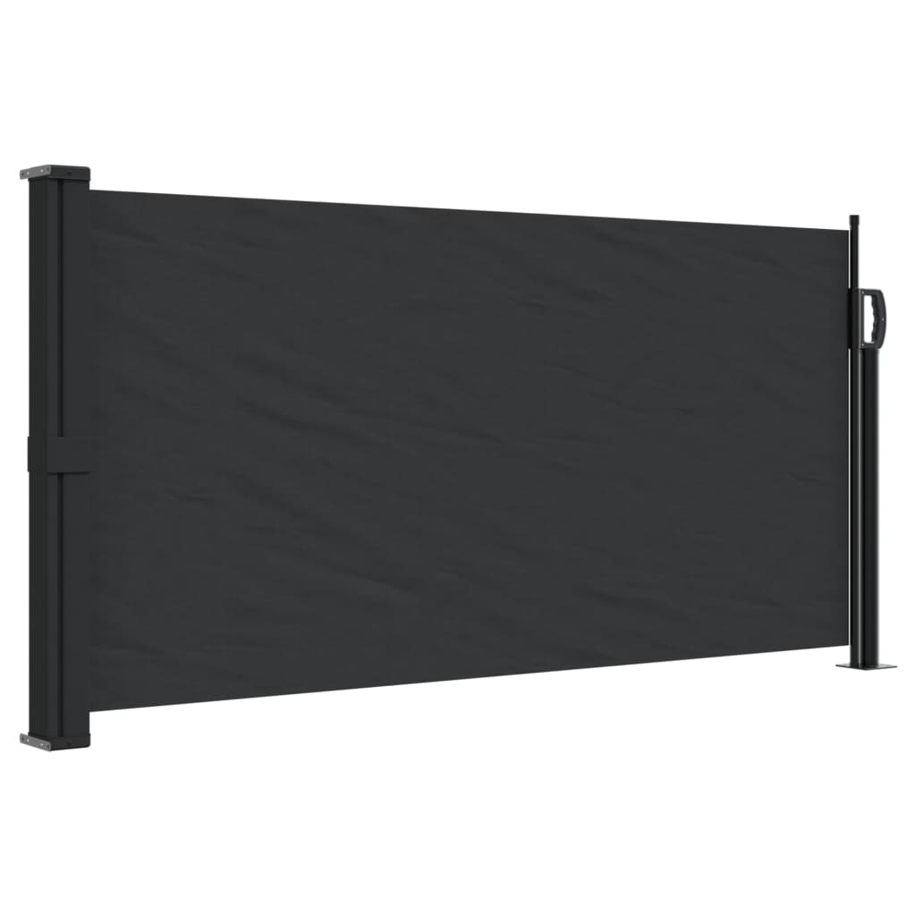 Copertina laterala retractabila, negru, 100x500 cm
