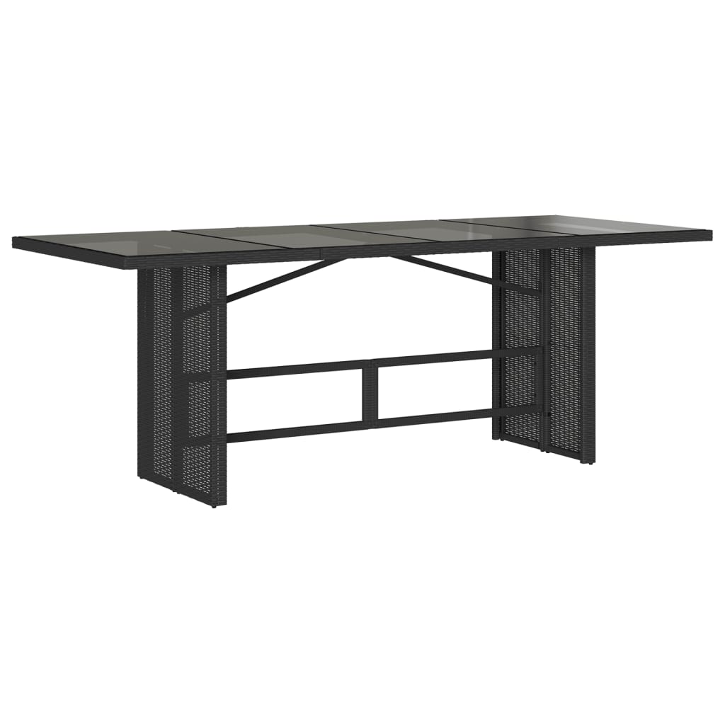 Set mobilier de gradina cu perne, 9 piese, negru, poliratan — imaginea 5