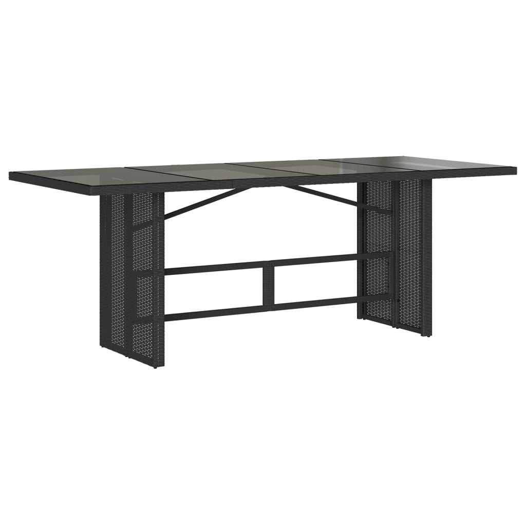 Set mobilier de gradina cu perne, 9 piese, negru, poliratan — imaginea 4