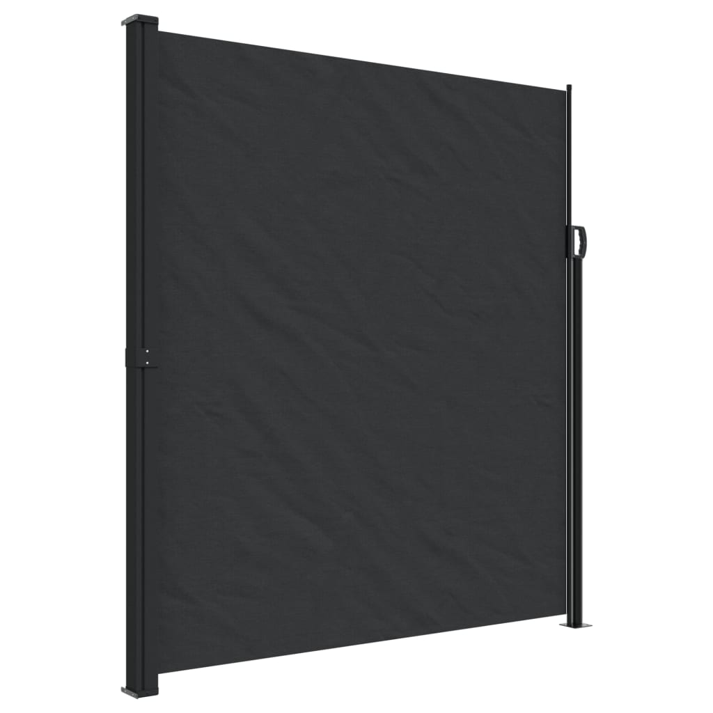 Copertina laterala retractabila, negru, 220x500 cm