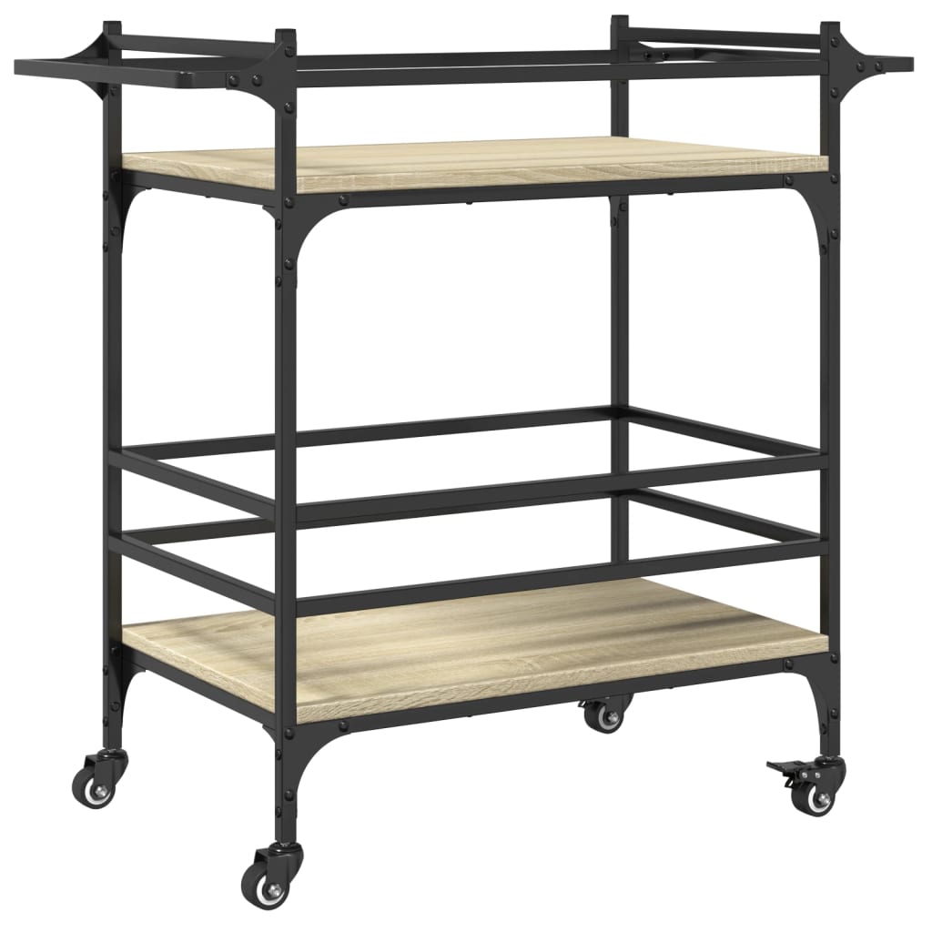 Carucior de bucatarie, stejar sonoma, 82x40x78,5 cm, lemn