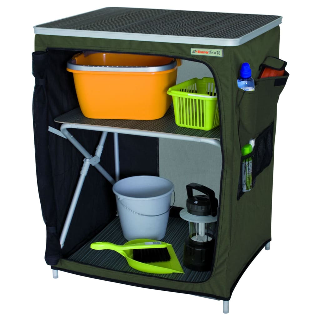 Eurotrail Dulap de camping Vallou 67x53x86 cm verde - 1 | YEO