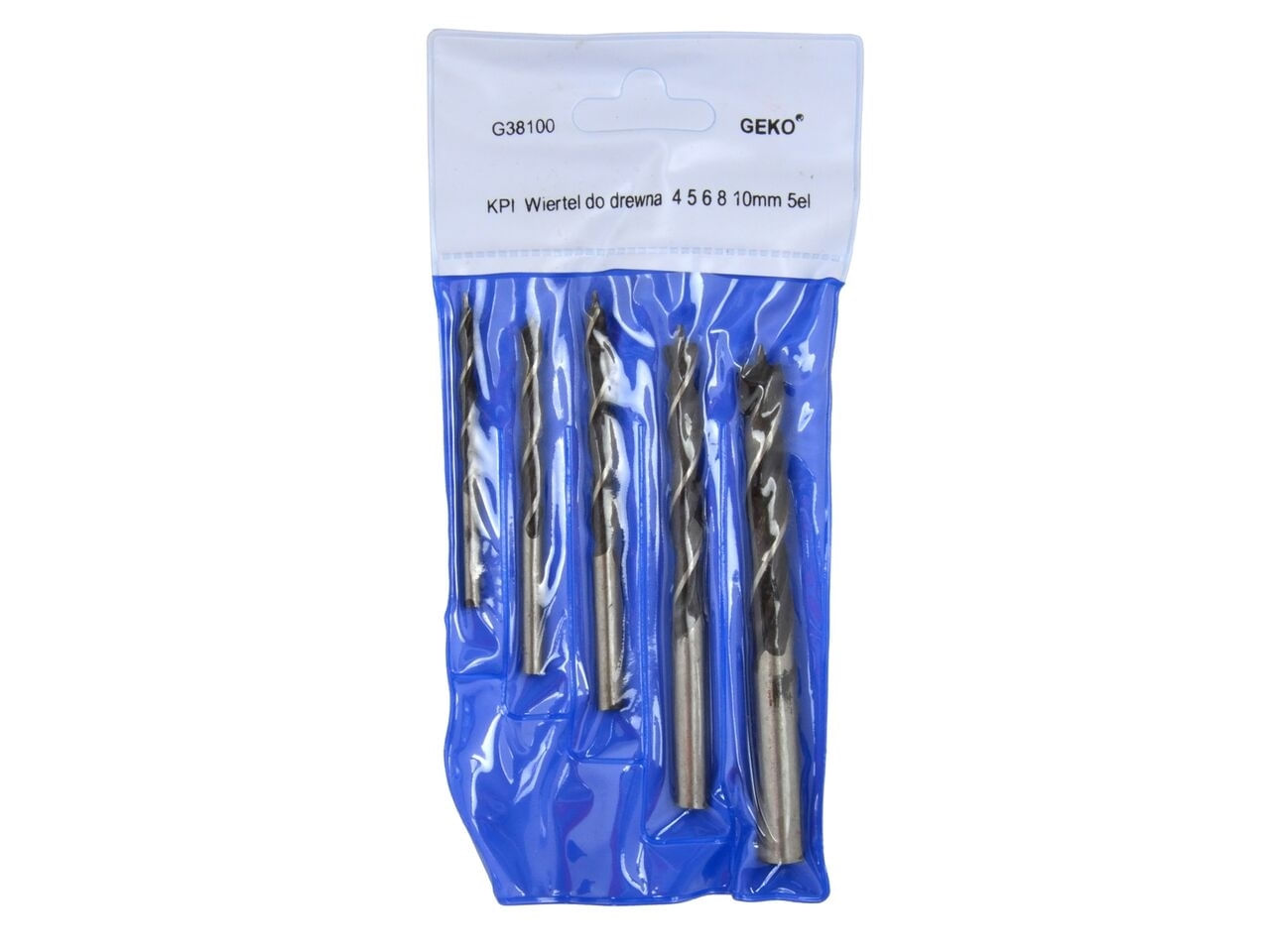 Set burghie pentru lemn de 5 piese 4-10mm, Geko, G38100 - 1 | YEO