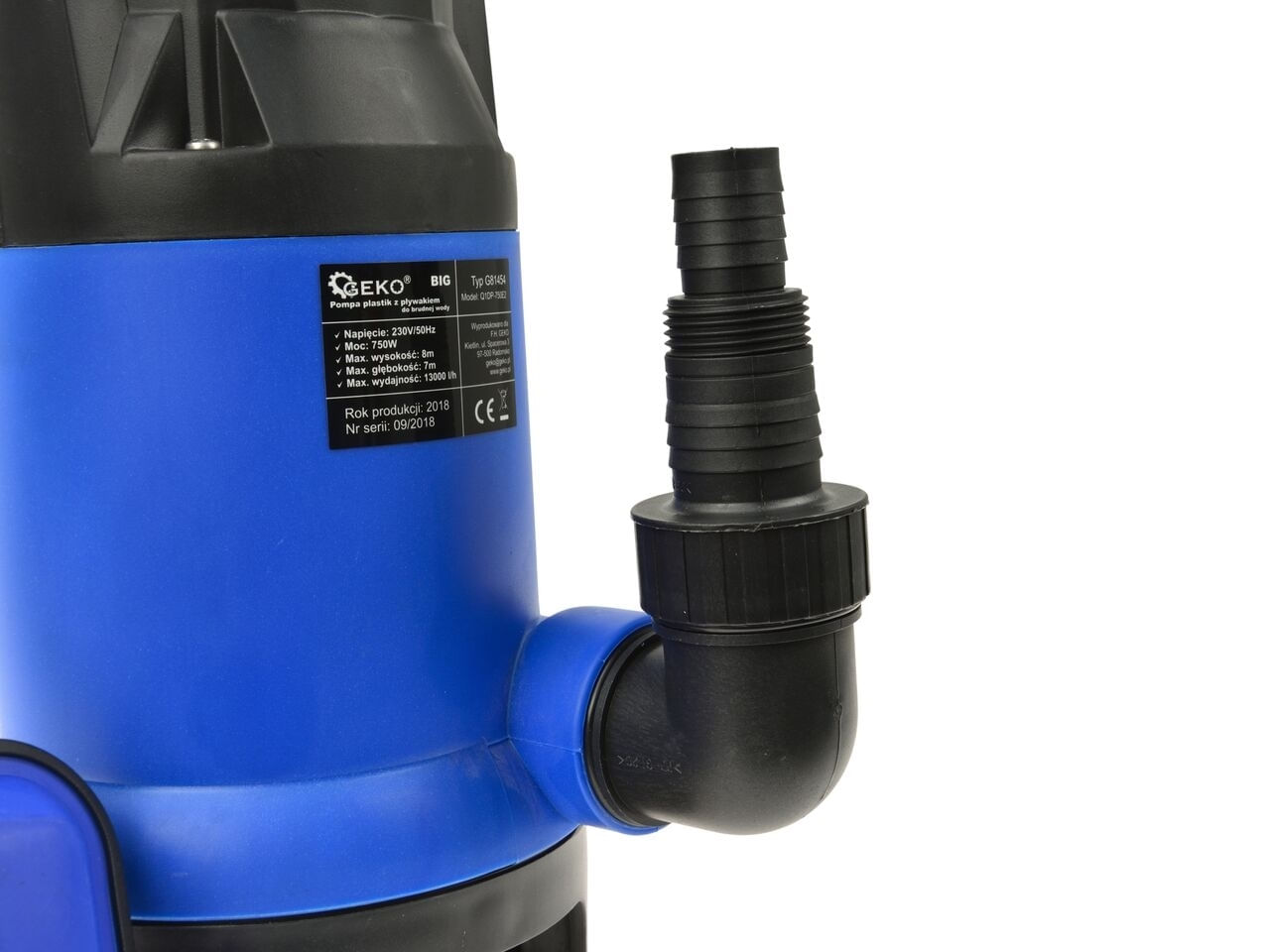 Pompa submersibila pentru apa murdara, 750 W cu plutitor Geko G81454 — imaginea 5