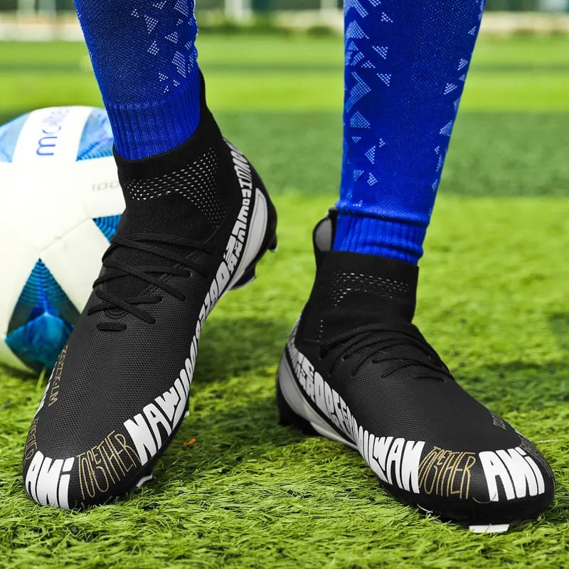 Ghete de fotbal MBrands cu glezniera 6.6 pentru teren sintetic culoare negru - 3 | YEO