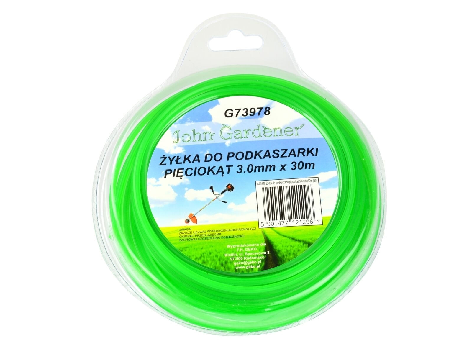 Coarda taiere pentru masini de tuns iarba, pentagonala, din plastic, 3mm x 30m